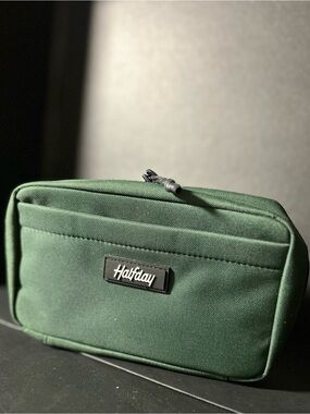 Halfday Forest Green Travel Organizer Pouch Tech Toiletry Bag